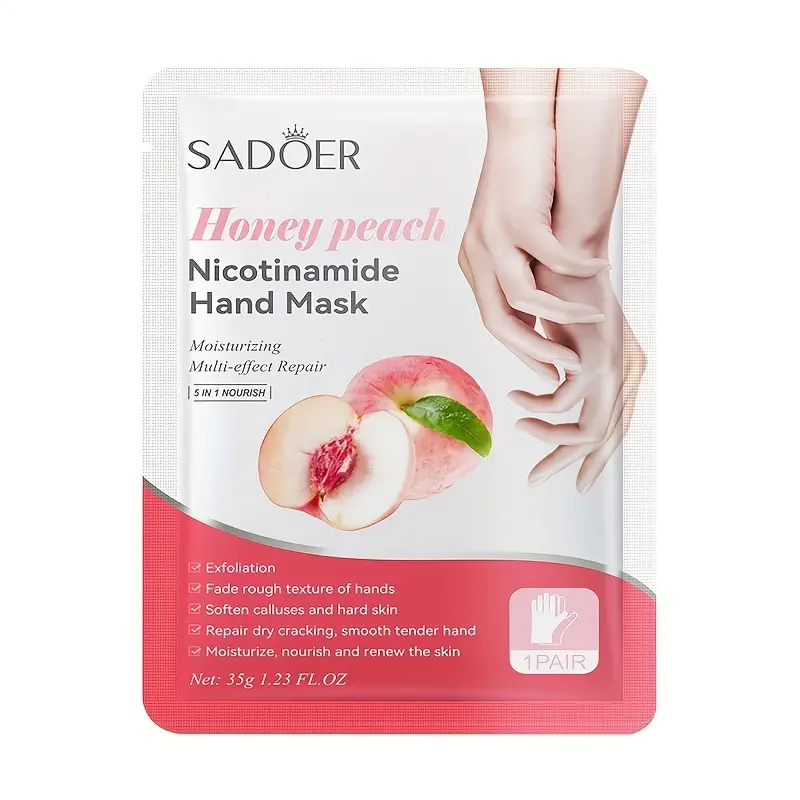 Sadoer Honey Peach Nicotinamide Moisturizing Hand Mask